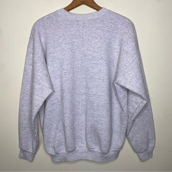 Vintage Large Myrtle Beach Embroidered Lighthouse Pullover Light Gray Sweatshirt - Picture 6 of 8